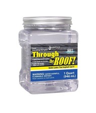Roof Sealant, Sashco Through The Roof, 1 Quart, Clear, 6-Pack, For Leak Repair