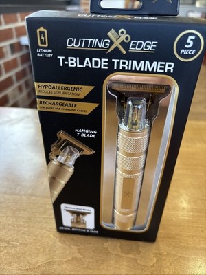 NIB Sealed Cutting Edge T-Blade Trimmer, w/4 Combs, USB Charging Cable