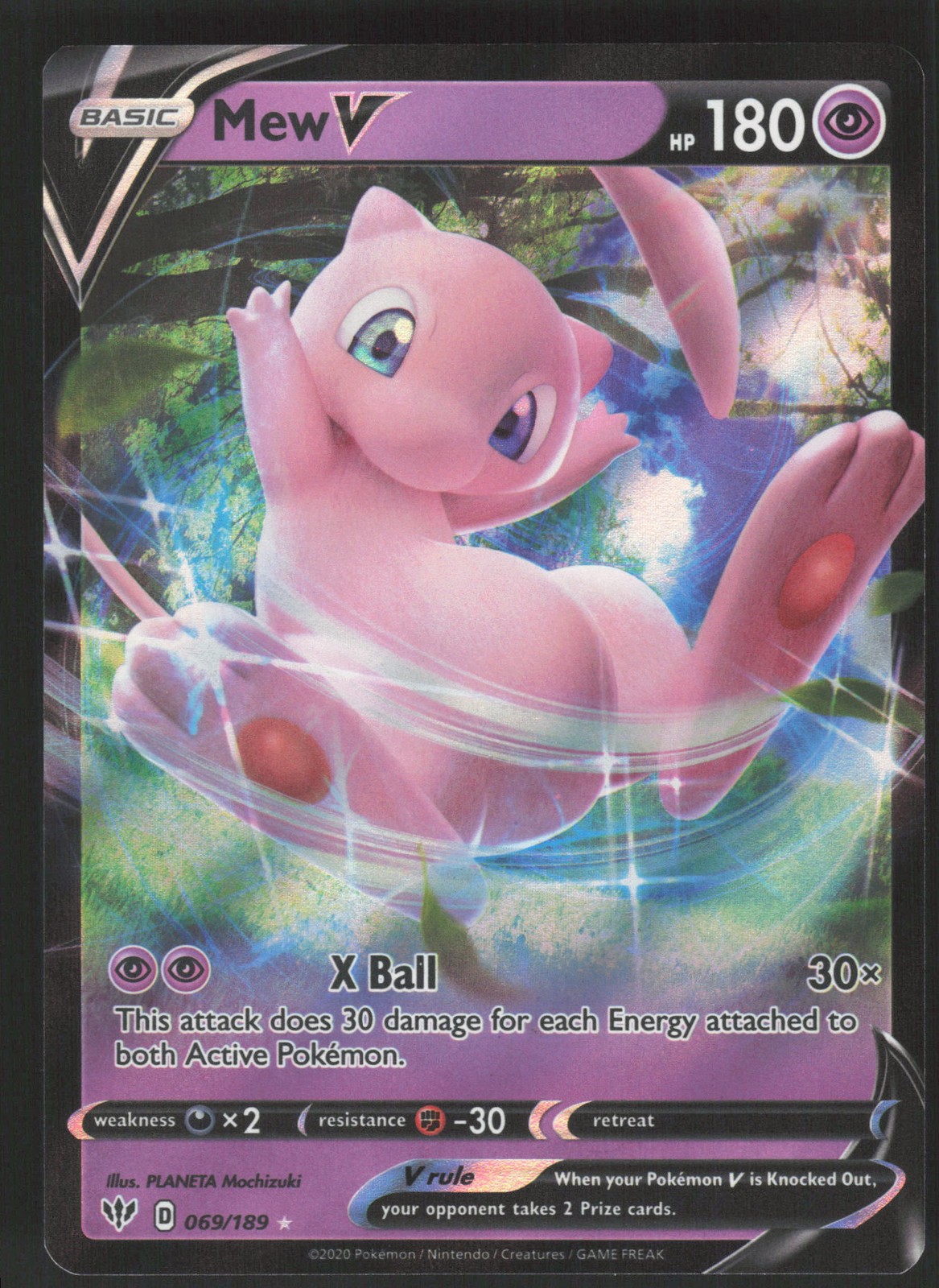 Mew V 069/189 Ultra Rare Pokemon TCG Darkness Ablaze NM