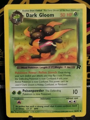 Pokémon Dark Gloom #36, Team Rocket, Wizards Of The Coast Vintage 