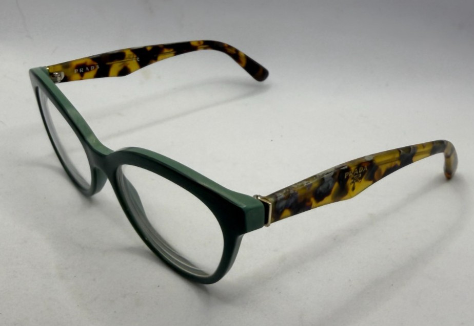 PRADA FRAMES ONLY EYEGLASSES BROWN GREEN 50-17-140 thumbnail 6