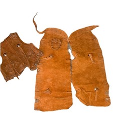 Sears Child s M 4-5 Cowboy Chaps Vest And Texan Cowboy Suit W/ Vest