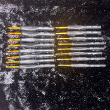 Set 9 Ergonomic Soft Sewing Handle Aluminum Crochet Hook Needles 4-10mm Black x2