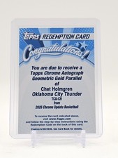 CHET HOLMGREN 2025-26 TOPPS CHROME UPDATE GEOMETRIC GOLD AUTO /50 Q6529
