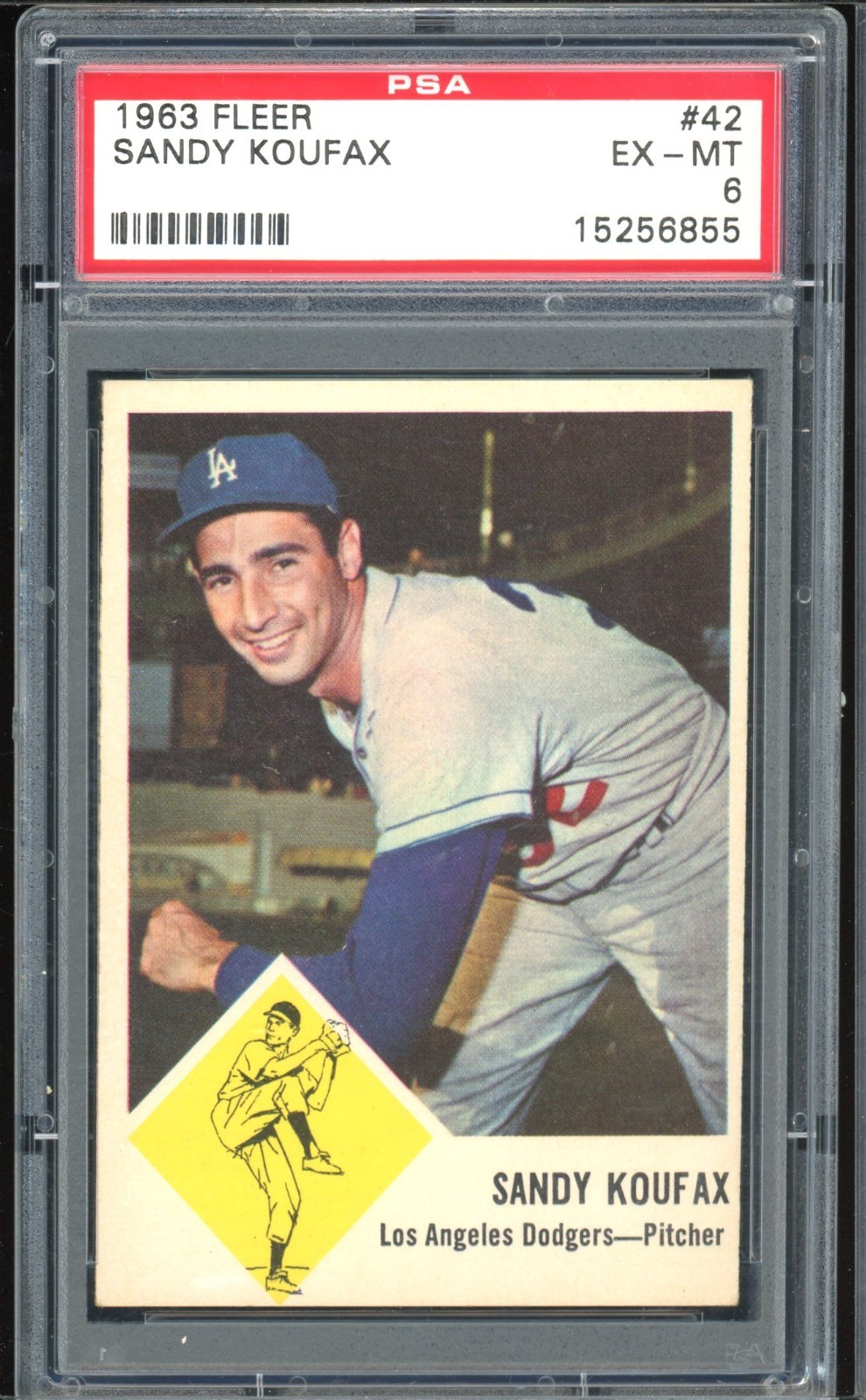 1963 Fleer - Sandy Koufax #42 PSA 6