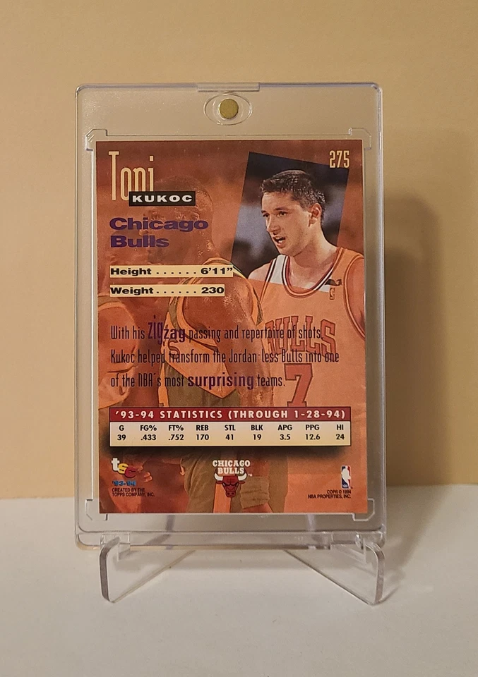 Toni Kukoc - 1st Day Issue - 1993 Stadium Club -  Rookie - MINT  - Image 2 of 2