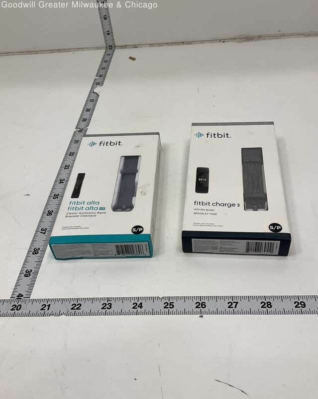 Fitbit Gray Alta Classic Band Charge 3 Woven Band Fitness Tracker Strap Lot