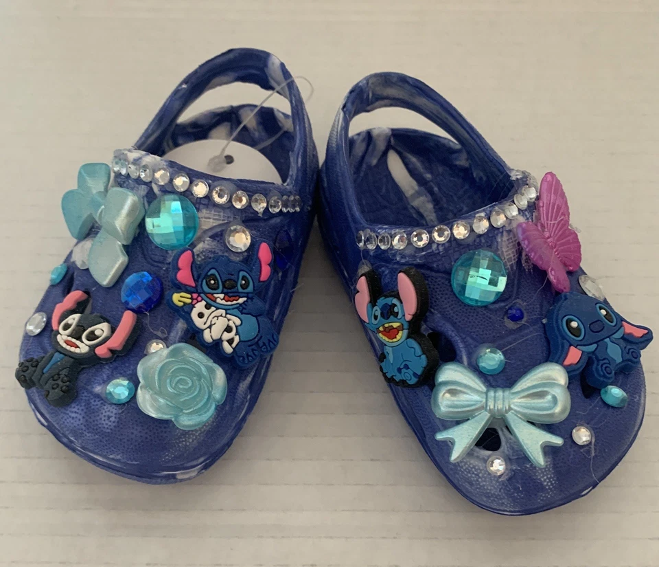 Zapatos de cocodrilo con encanto de punto brillante para bebé/niño pequeño (talla 2) Foto 4 de 4