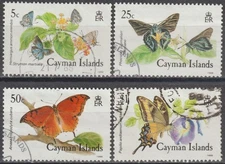 EDSROOM-20749 Cayman Islands 590-593 Used 1986 Butterflies CV$14.05