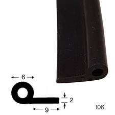 Rubber Bead Section With Self Adhesive Backed Tape