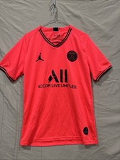Jordan PSG Paris Saint Germain Away Soccer Jersey Men s Large Infrared Orange