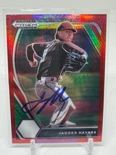 2021 Panini Prizm Draft Picks Baseball SIGNED RC Jagger Haynes PDP219 Red Purple
