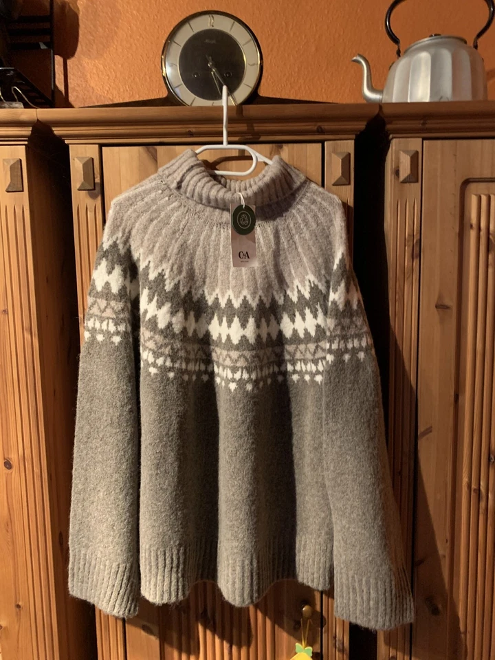 NEUER TRENDIGER WARMER WINTERPULLOVER C&A , MIT ETIKETT , GR. L - Bild 2 von 4