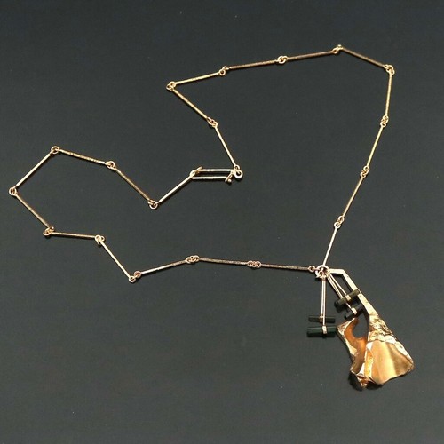 Lapponia. 14k Gold 'Semiramis' Necklace with Tourmalines - Björn Weckström. - Picture 3 of 6