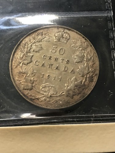 1911 CCCS Graded Canadian Silver ¢50 Cent, **VF-20** - Picture 5 of 7