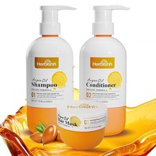 Herbishh Argan oil shampoo conditioner set and hair mask complete kit