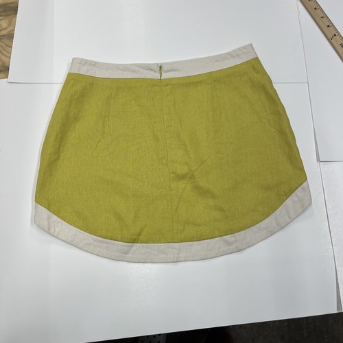 7 For All Mankind Matching Set Linen Skirt Set Size Large Crop Top Mini Skirt - Picture 9 of 15