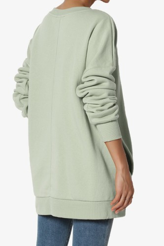 TheMogan S~3X Casual Cozy Oversized V-Neck Fleece Pullover Sweatshirts - Picture 185 of 229