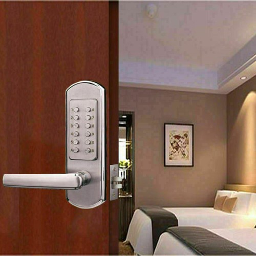 Juego de cerradura de puerta mecánica código digital entrada seguridad contraseña teclado sin llave - Imagen 14 de 21