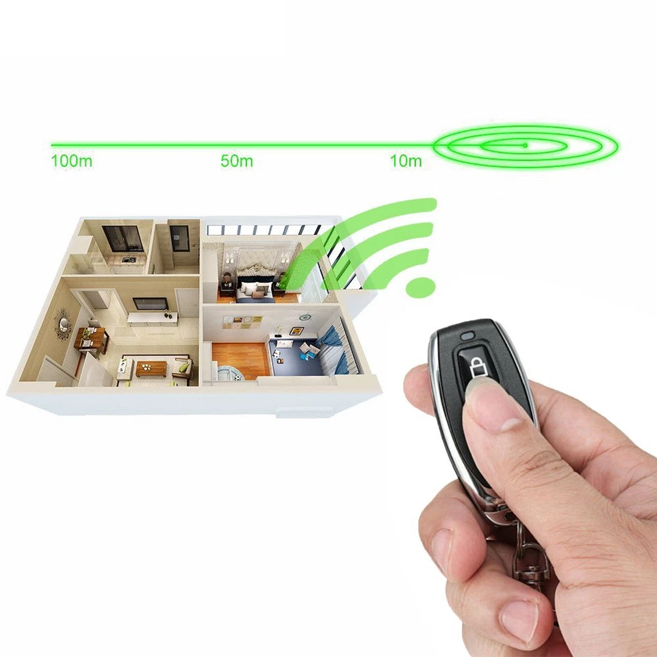 220V 2CH 433Mhz Funk Empfänger Relais Schalter Garagentor mit 5X Fernbedienung - Bild 3 von 4