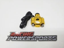 RacingPowerSports Universal ATV Dirt Bike Engine Start/Stop Button Aluminum Gold
