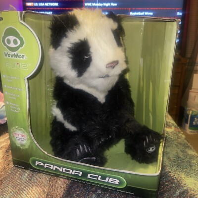 2007 WOW WEE Interactive Plush Panda Cub Stuffed Animal Plush Toy  Works NIB