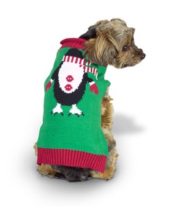 penguin dog sweater