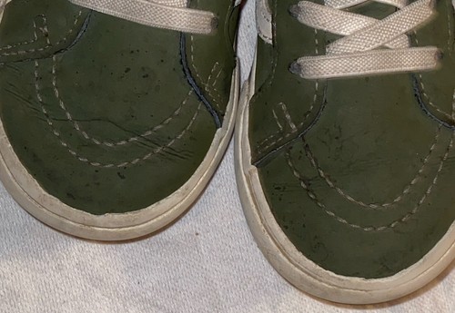 Vans Toddler High Tops Zip Back Green Size 10 - Picture 5 of 10