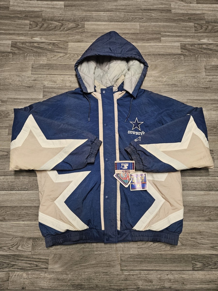 STARTER COWBOYS フード付きジャケット Lサイズ New! Vintage Dallas Cowboys Starter Puffer Star Jacket Team