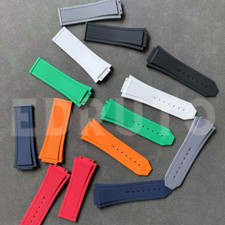 Fluorine Rubber Strap Watch Band Fits HB Spirit Of Big Bang 45mm 601