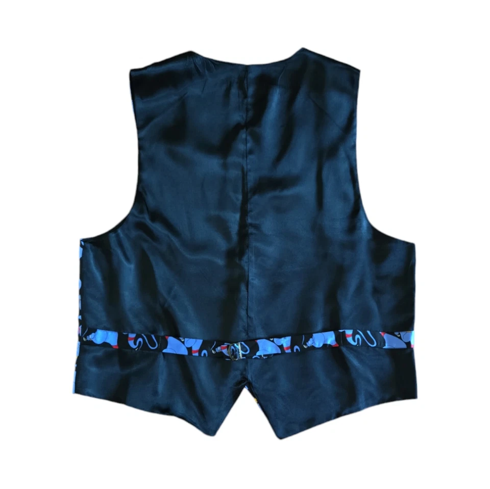 Chaleco Traje Aladdin Genie 1992 Robin Williams 100% Seda Talla S/M The Disney Store Foto 4 de 4