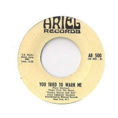 SWEDEN HEAVEN & HELL You Tried to Warn Me / Mah Na Mah Na 45 RECORD ARIEL 