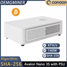 Canaan Avalon Nano 3S - 6TH/s  (with PSU) Shipped In 1 Week Solo Miner US Seller