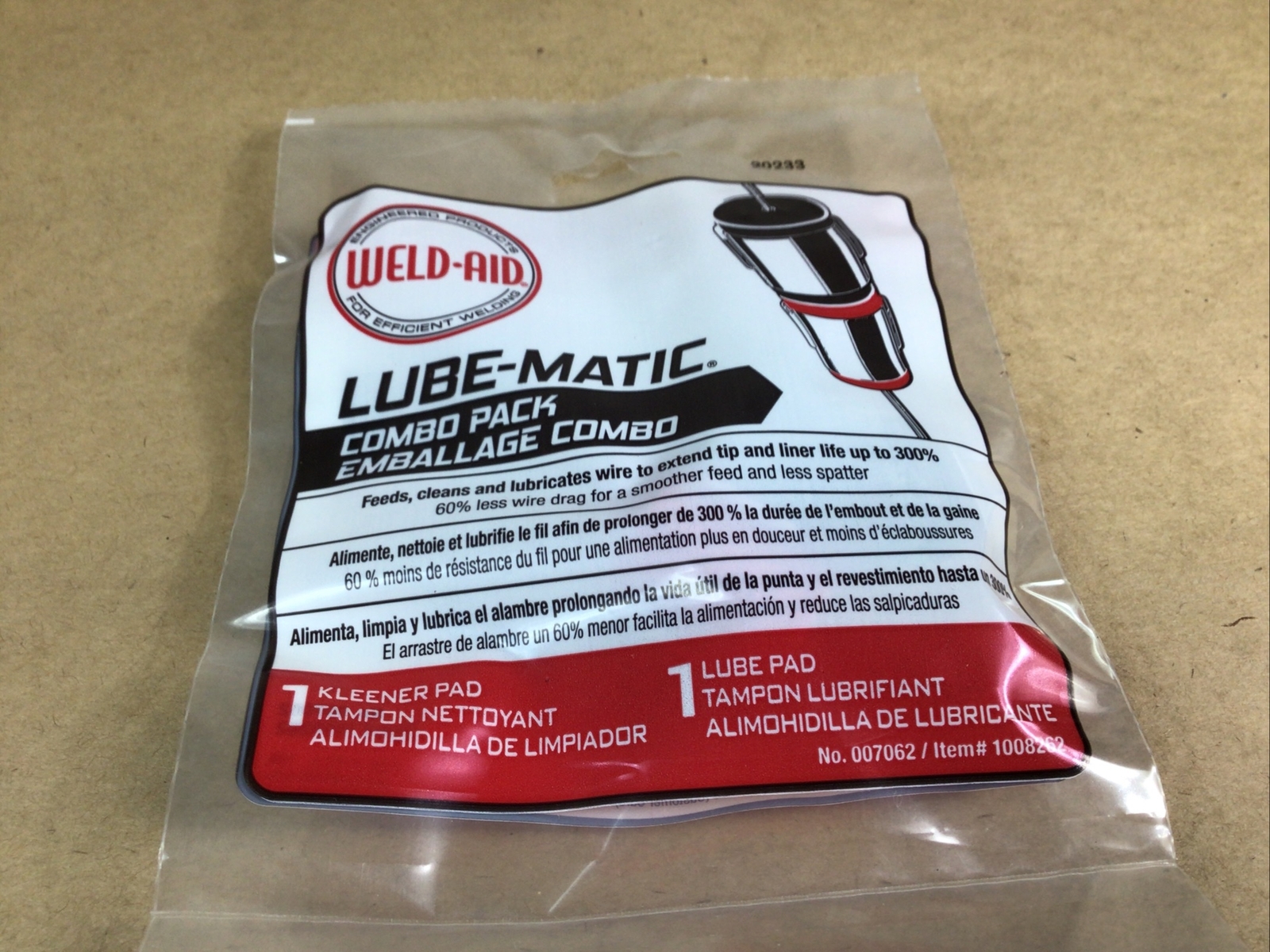 Weld Aid 007062 LubeMatic Combo Pack Kleener Pad & Lube Pad for MIG
