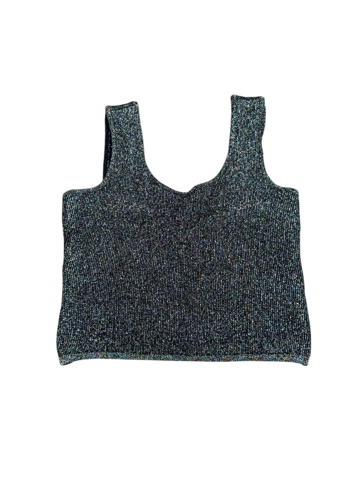 Crop top Yves Saint Laurent Hiver 1988 lana lucida taglia 34 XS