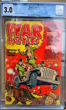 WAR BATTLES 2 CGC 3.0, PRE CODE WAR, 4/52,  OFF WH-WHITE PGS, BLOODY COV!