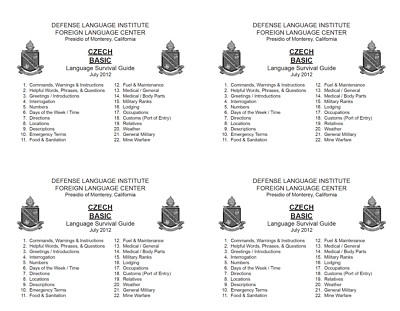 Defense Language Institute DLI BASIC CZECH Text & 600+ MP3 Audio CD