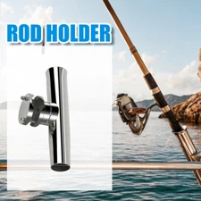2PCS  Fishing Rod Holder Stainless Steel Clamp On Boat for Rail 1-1/4" to 2"