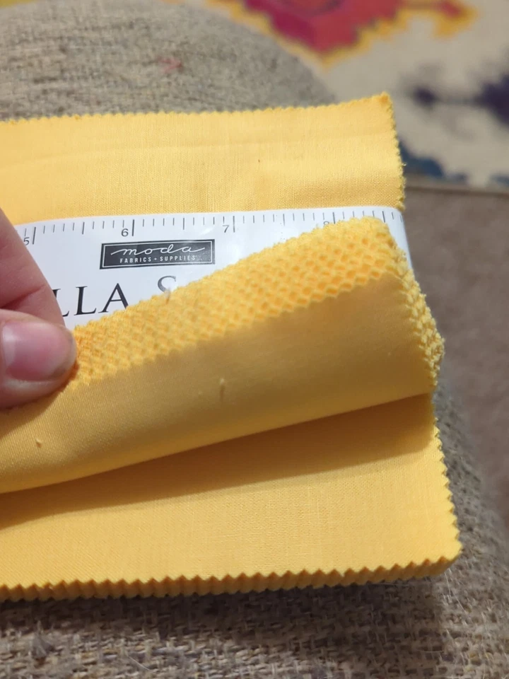 Moda Bella Solids Yellow Charm Pack 42-5" Cotton Squares (9900PP-24S) - Image 4 of 4