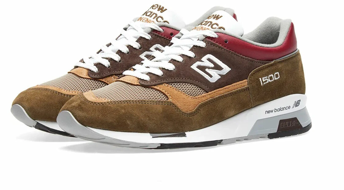 NEW BALANCE Menu0026#039;s 1500 Premium Suede Sneakers, Brown/Burgundy | eBay