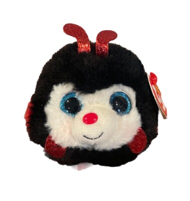 Ty Puffies (Beanie Balls) - IZZY the Ladybug (4 inch) Plush Toy NEW 2023 MWMTs