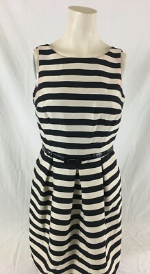 White House Black Market White and Black Striped Sleeveless Dress w/Belt Size 4 | eBay White House Black Market White and Black Striped Sleeveless Dress w/Belt Size 4 | eBay