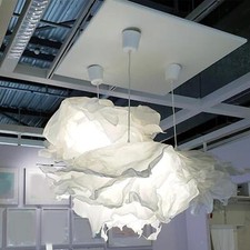 Paralume da soffitto moderno in carta fiori bianchi