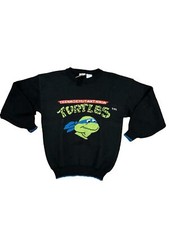 Vintage 90s Teenage Mutant Ninja Turtles Sweater TMNT Leonardo Sz M YOUTH RARE 