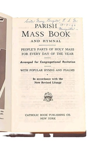 Parish Mass Book And Hymnal IHS 1966 St Joseph Edition Catholic Book New York - Foto 4 di 5
