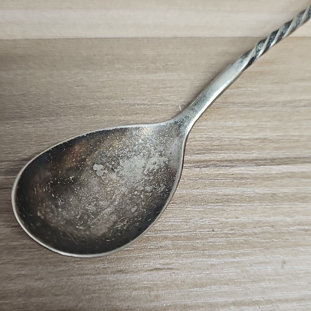 1877 Niagara Falls Silver Co Silver Plate Stirring Spoon 7in B34