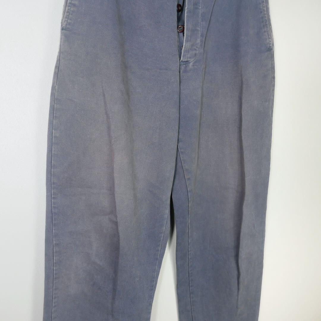 RRL RALPH LAUREN 90'S DUSTY WIDE WORK PANTS MEN BLUE GRAY
