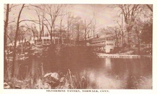 Postcard CT Norwalk Silvermine Tavern from across Water Vintage PC G1121