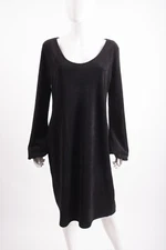 Viereck Womans Lucien Short Dress Size XL Black Velour Soft No wrinkle NWT