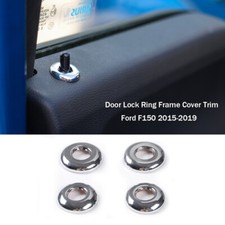 Chrome Car Interior Door Lock Ring Decor Frame Cover Trim For Ford F150 2015-19 Chrome Car Interior Door Lock Ring Decor Frame Cover Trim For Ford F150 2015-19